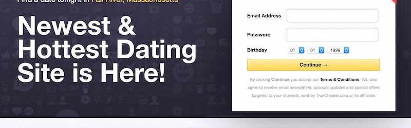 Screenshot of truecheater.com homepage