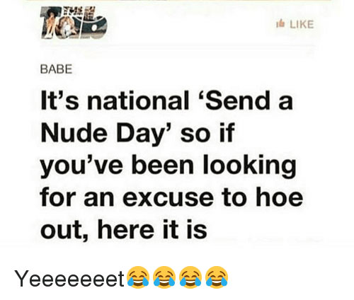 National Send A Nude Day meme