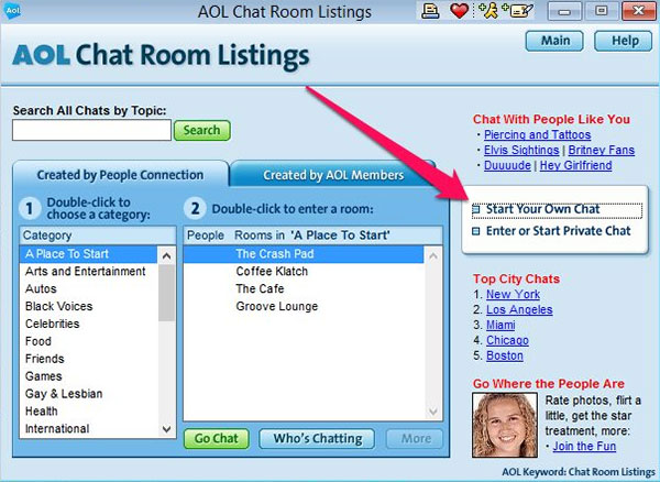 AOL and AIM screenshot