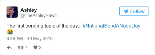 National holiday tweet