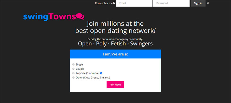 Swingtowns screenshot and site review