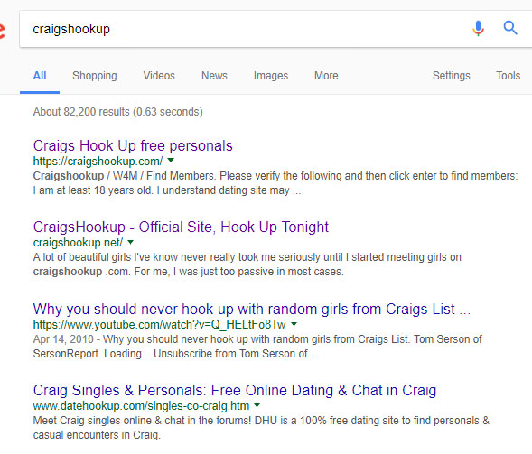 craigshookup internet search