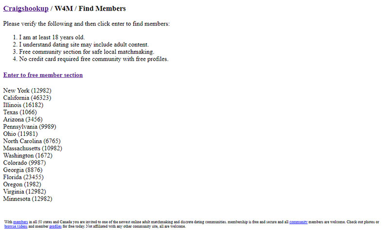craigshookup.com index page