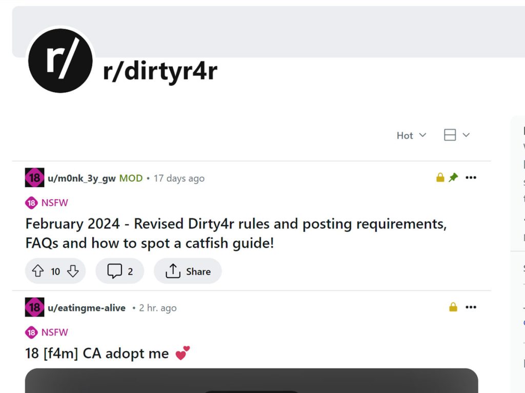 dirtyr4r subreddit review