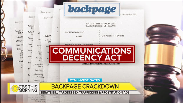 CBS This Morning Backpage Crackdown