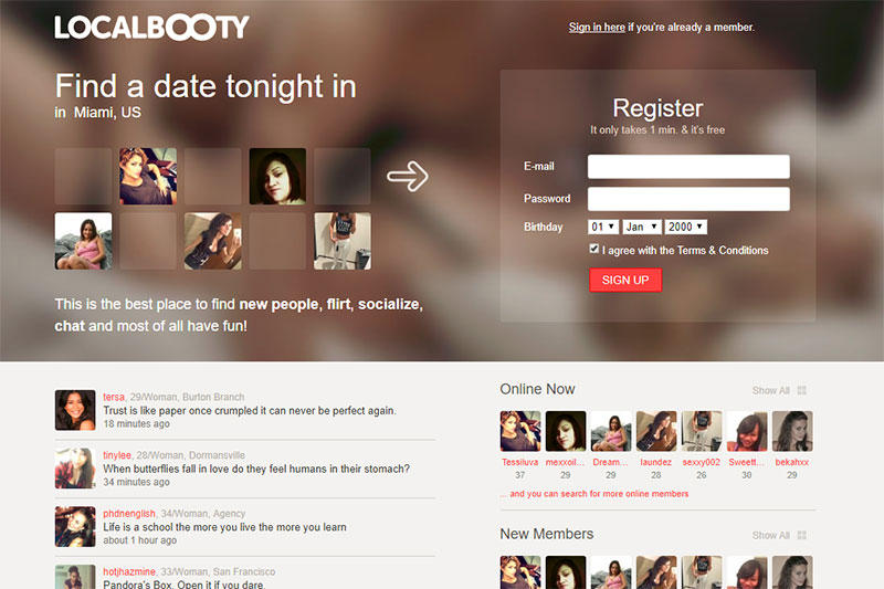 LocalBooty.com Screenshot