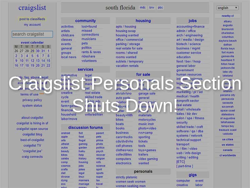 craigslist personals shutdown for good
