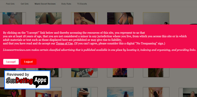 LiveEscortReviews Warning Page