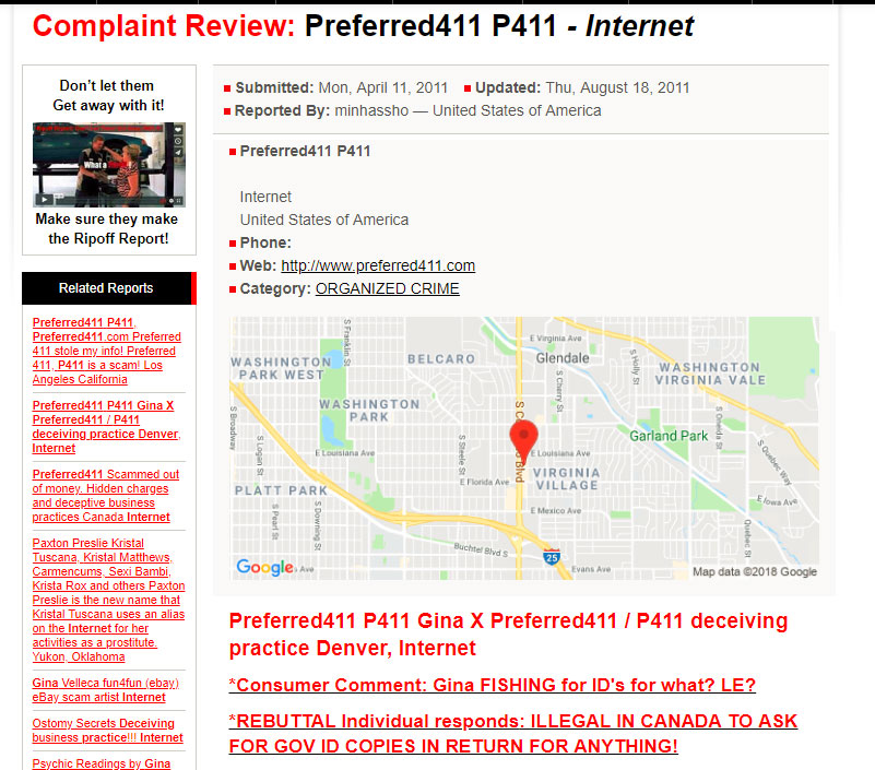 Preferred411 Ripoff Report