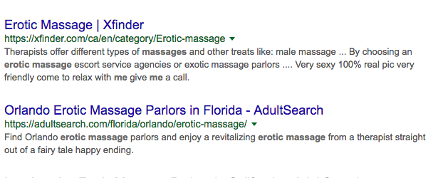 Googling for Erotic Massages