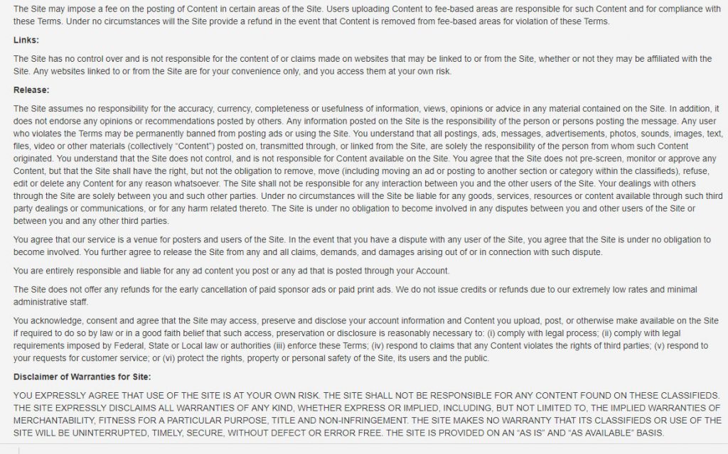 cityxguide site release terms