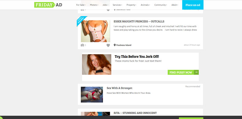 Friday Ad Screenshot of ads