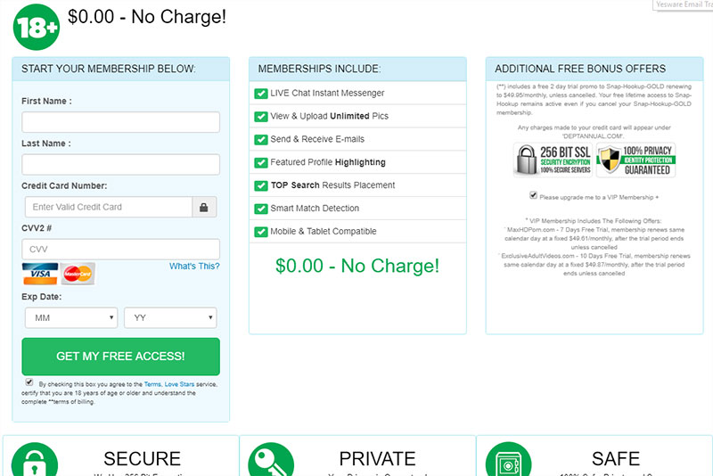 Meetbang.com charges