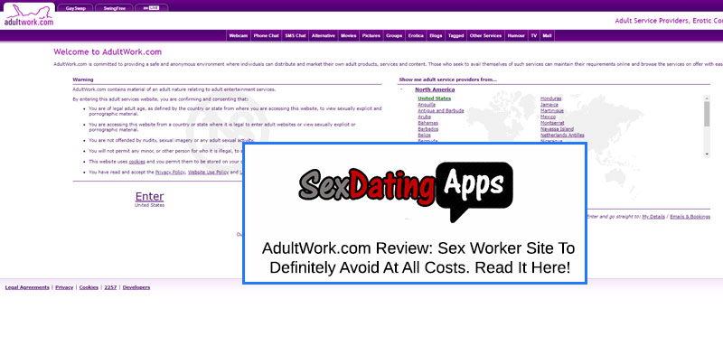 AdultWork homepage