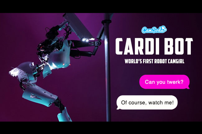 Cardi-bot robot on Camsoda