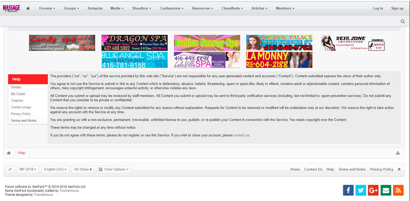 massageplanet.net site terms