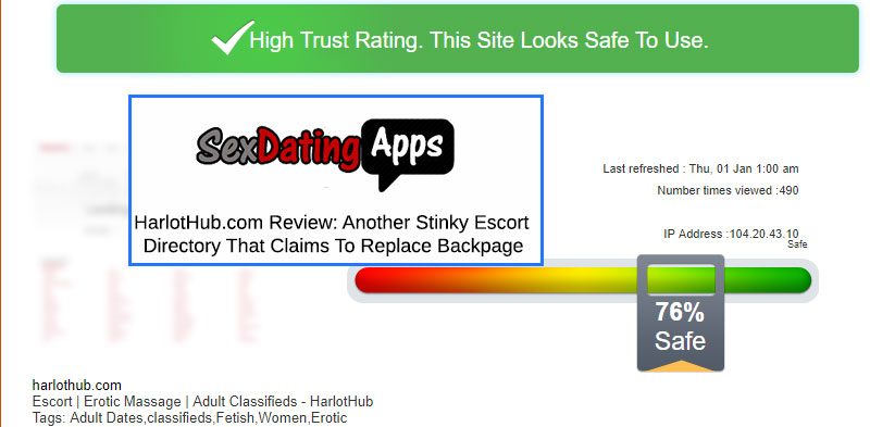 Scamadviser.com harlot hub