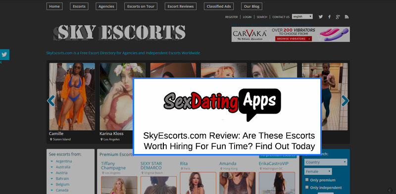 Screenshot of Sky Escorts