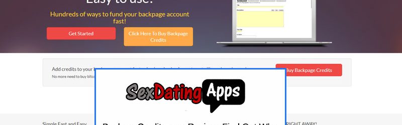 Backpage Credits homepage