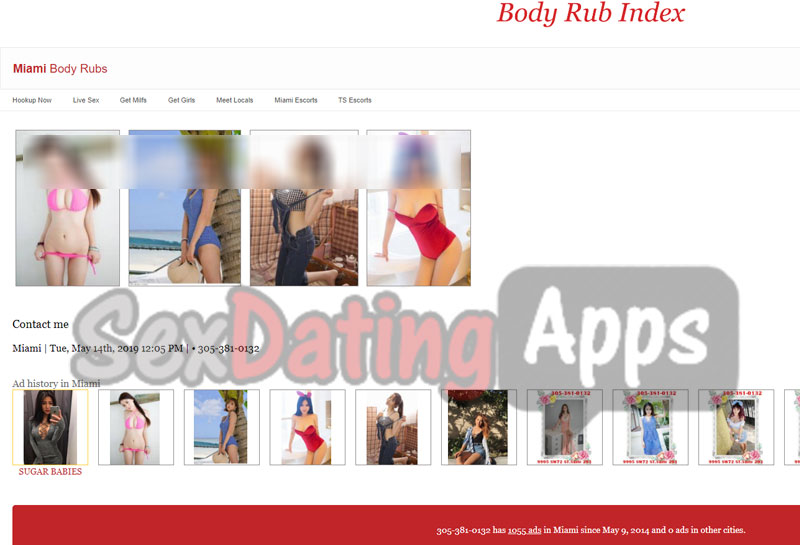 body rub index miami ad