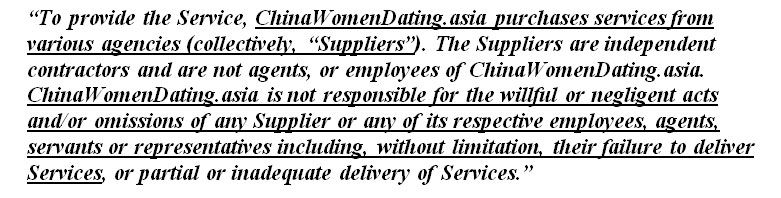 chinawomendating.asia terms