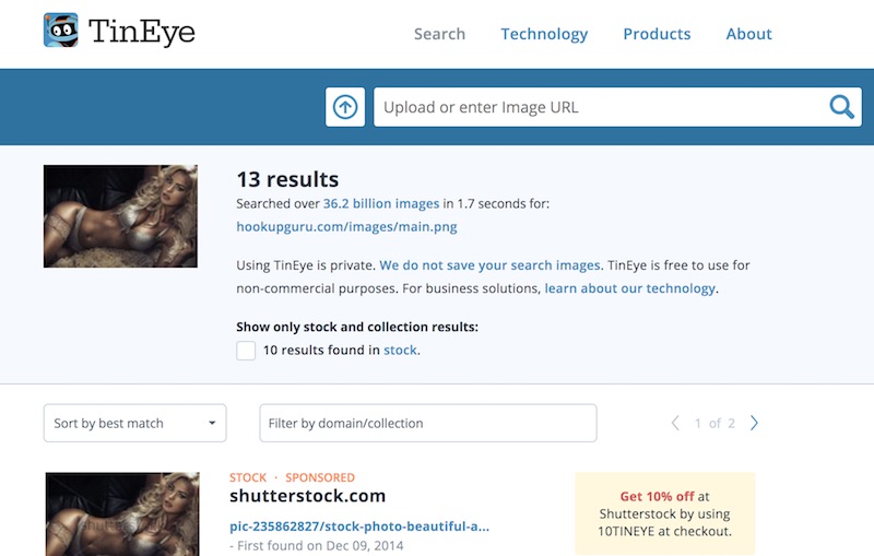 main marketing image tineye