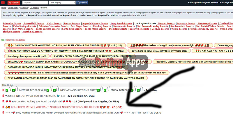 los angeles backpage section los angeles backpage escort section