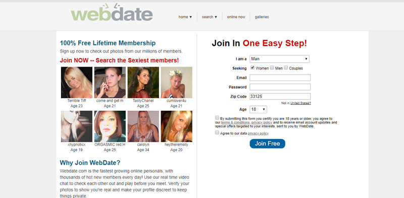 webdate signup form