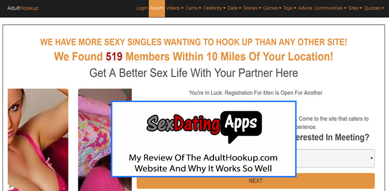 Adult Hookup homepage