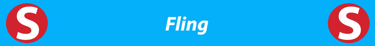 Fling blue background