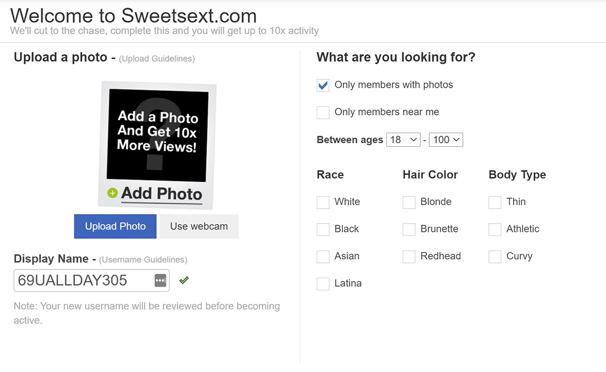 sweetsext member options