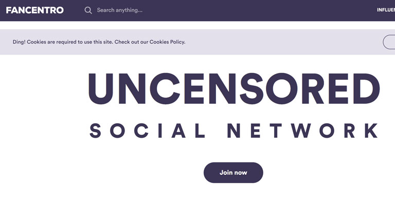 Fancentro Homepage
