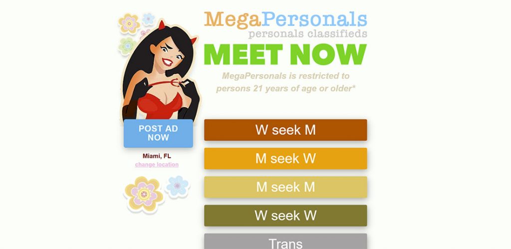 mega personals main page