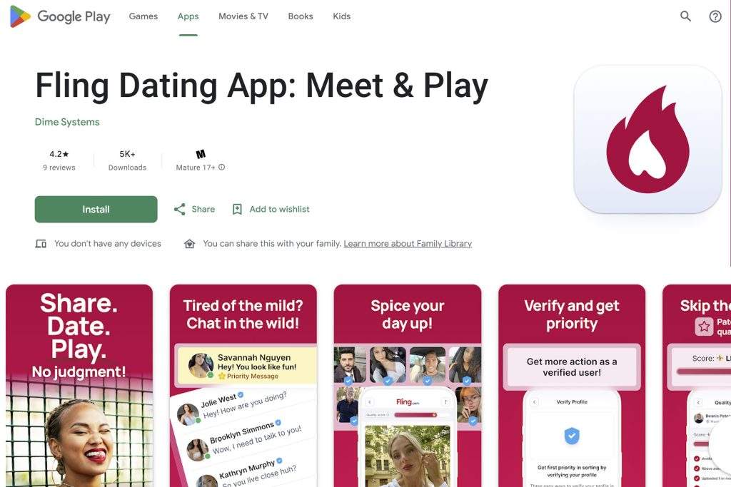 Fling - Meet & Play in Google Play Store